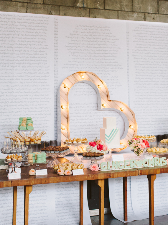 Smog Shoppe wedding | photo by The Why We Love | 100 Layer Cake
