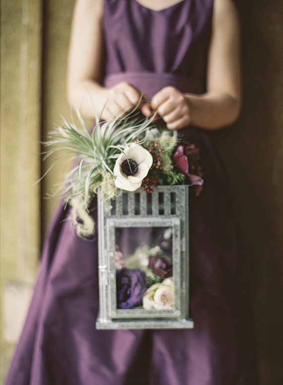 Purple flower girl dress | Photo by Braedon Flynn | Read more - https://www.100layercake.com/blog/?p=69009
