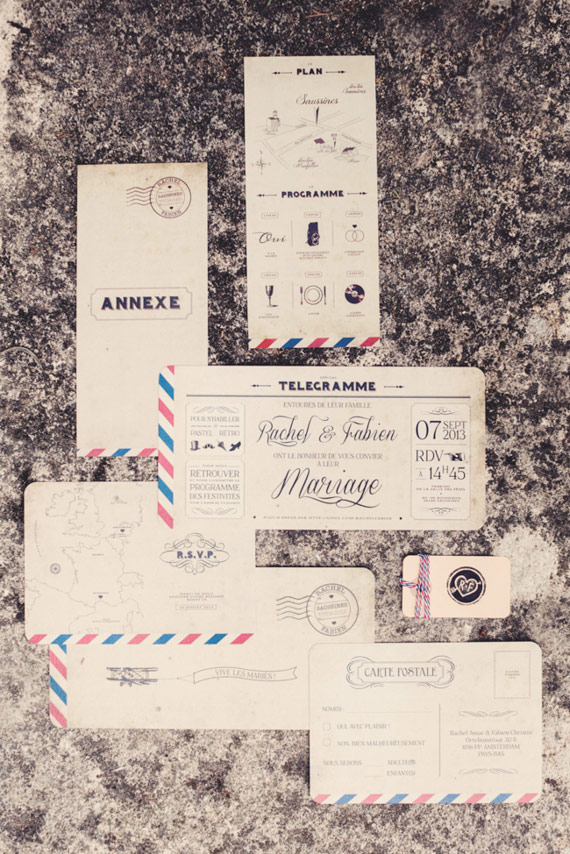 French wedding invitations | Photo by Anne-Claire Brun | Read more - https://www.100layercake.com/blog/?p=68650