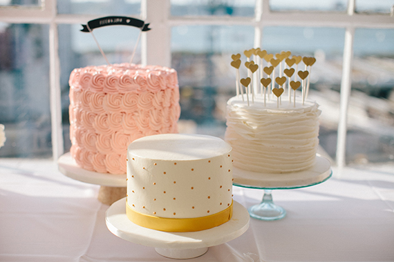 Heart cake toppers | Photo by Sylvia Photography | Read more - https://www.100layercake.com/blog/?p=68388