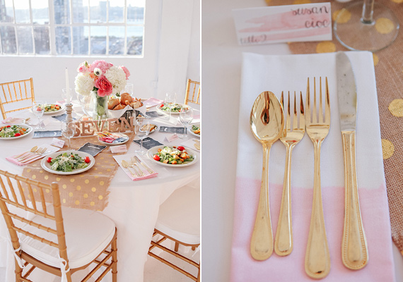 Pink and gold wedding decor | Photo by Sylvia Photography | Read more - https://www.100layercake.com/blog/?p=68388