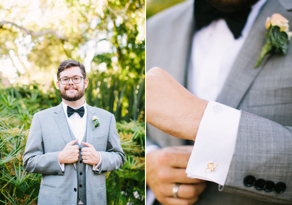 Gray grooms suit | Design by Bash Please | Photo by Birds Of a Feather | Read more - https://www.100layercake.com/blog/?p=68105