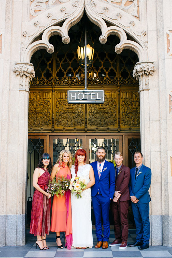 Ace Hotel downtown LA wedding | Photo by Jennifer Emerling of  YEAH! Weddings | Read more -  https://www.100layercake.com/blog/?p=75850