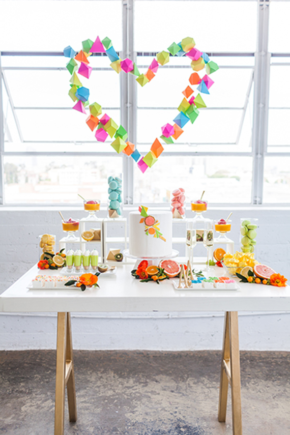 Neon wedding and party ideas | Photo by Christine Farah Photography | Read more - https://www.100layercake.com/blog/?p=76795