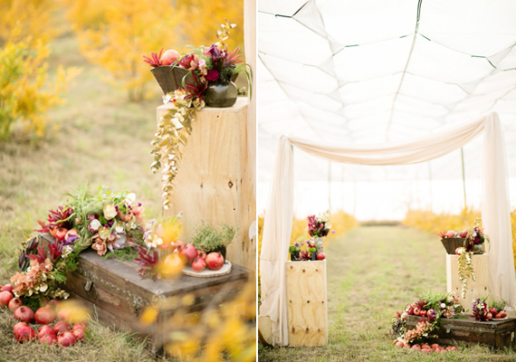Pomegranate farm wedding inspiration | Photo by Tyme Photography | Read more - https://www.100layercake.com/blog/?p=77288