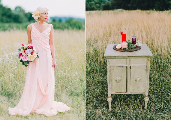 Peach farm wedding inspiration | Photo by Rachel May Photography | Read more - https://www.100layercake.com/blog/?p=78392