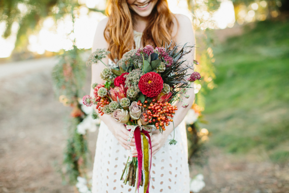 Fall fashion and floral wedding inspiration | Photo by Marianne Wilson Photography | Read more - https://www.100layercake.com/blog/?p=80483