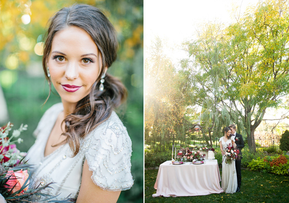 Rich plum and pink wedding inspiration | Photo by Alyssia B Photography | Read more - https://www.100layercake.com/blog/?p=82309