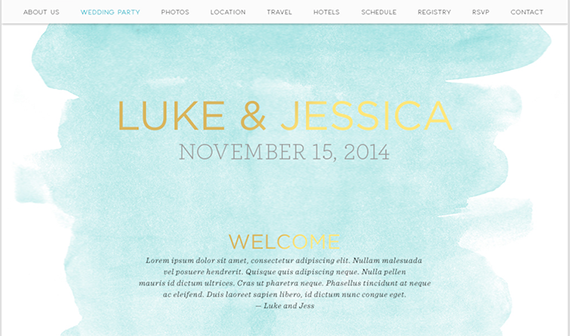 Riley and Grey luxury wedding websites 