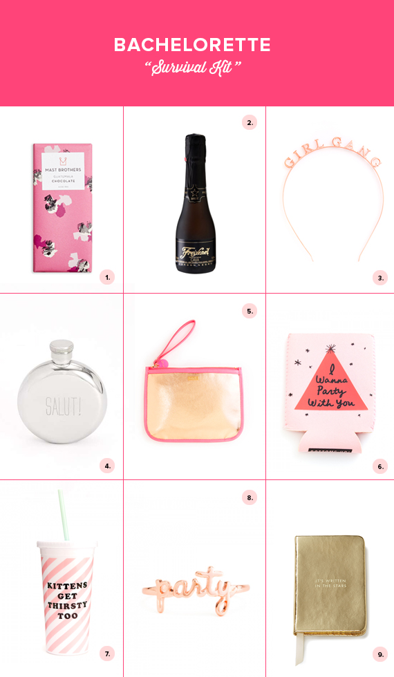 DIY bachelorette survival kit with Freixenet - 100 Layer Cake