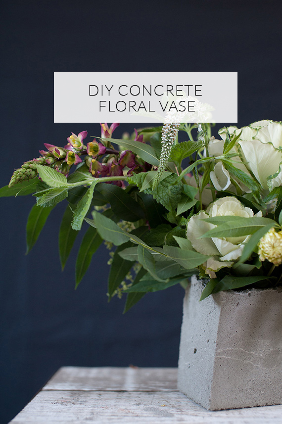DIY concrete vase DIY wedding decor 100 Layer Cake