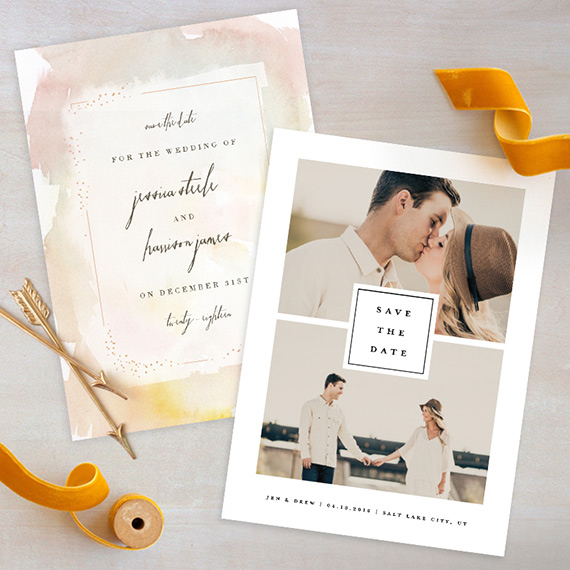 Save the Dates from Minted Wedding stationery 100 Layer Cake