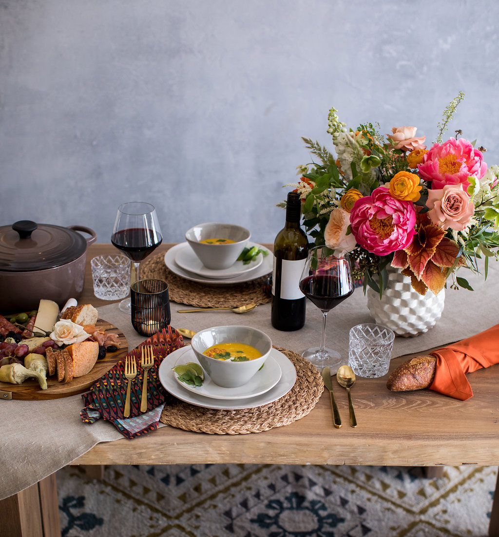 An intimate fall anniversary dinner with Crate and Barrel | Crate and
