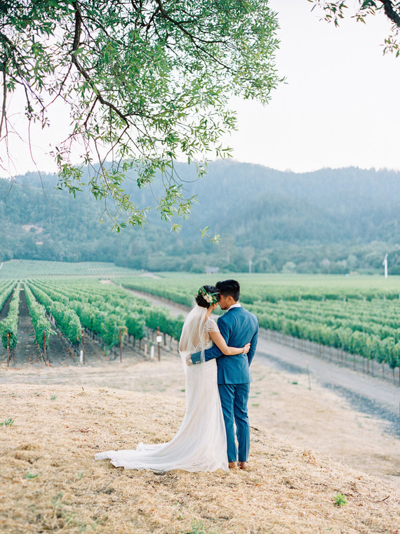 Romantic vineyard wedding