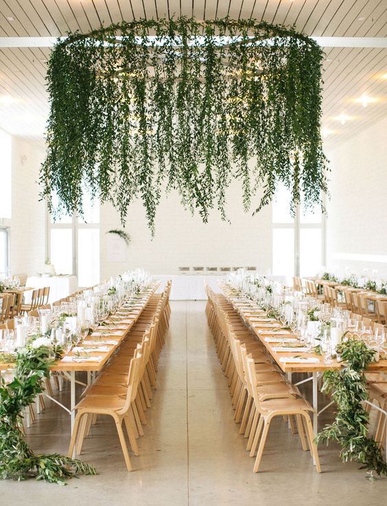 hanging greenery table inspiration