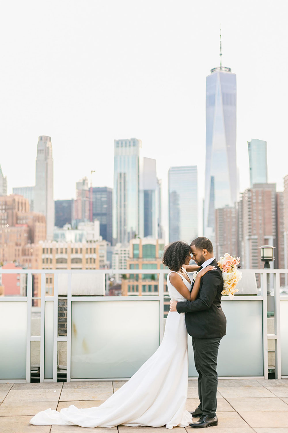 A mauve and cream spring NYC elopement