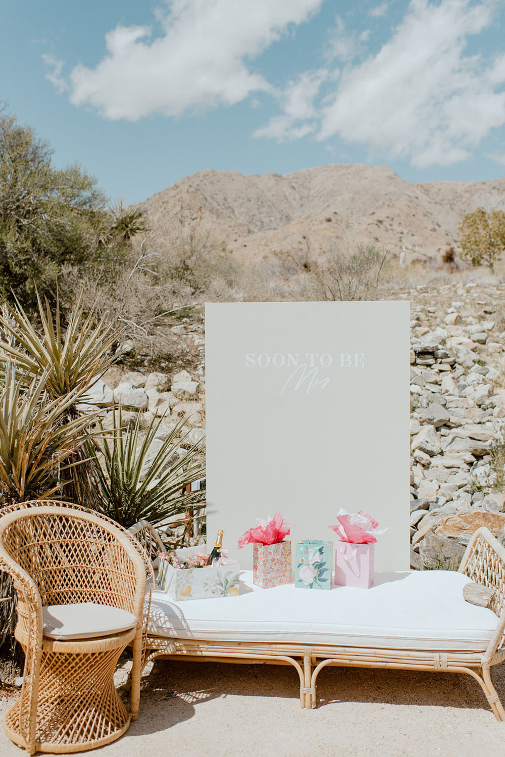 Desert bridal shower at a stunning Airbnb in Morongo Valley