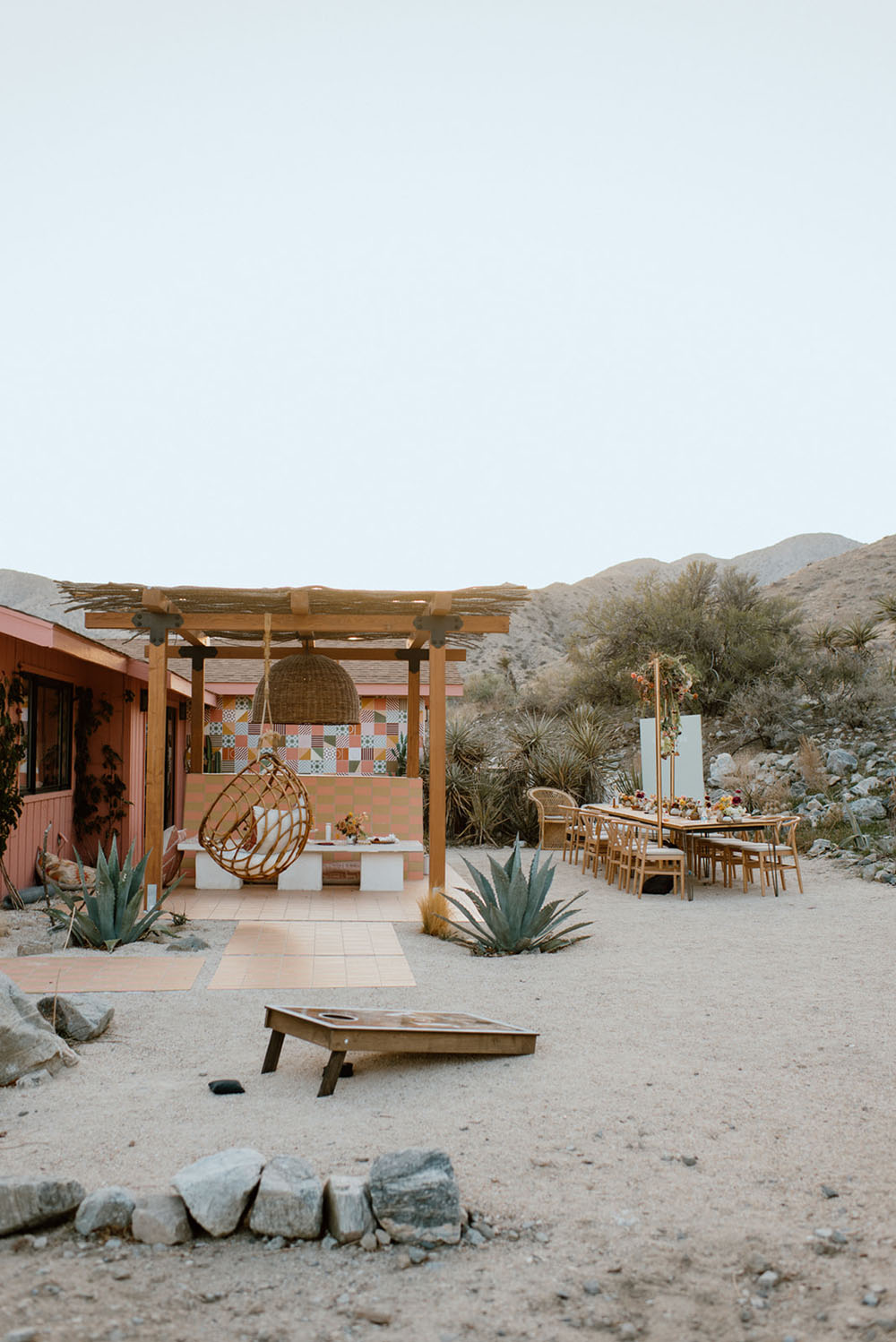 Desert bridal shower at a stunning Airbnb in Morongo Valley