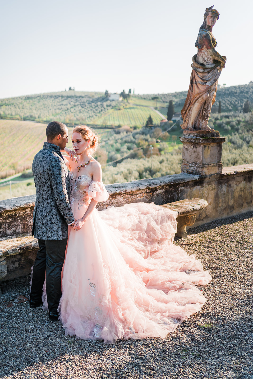 Bridgerton inspired wedding in Tuscany