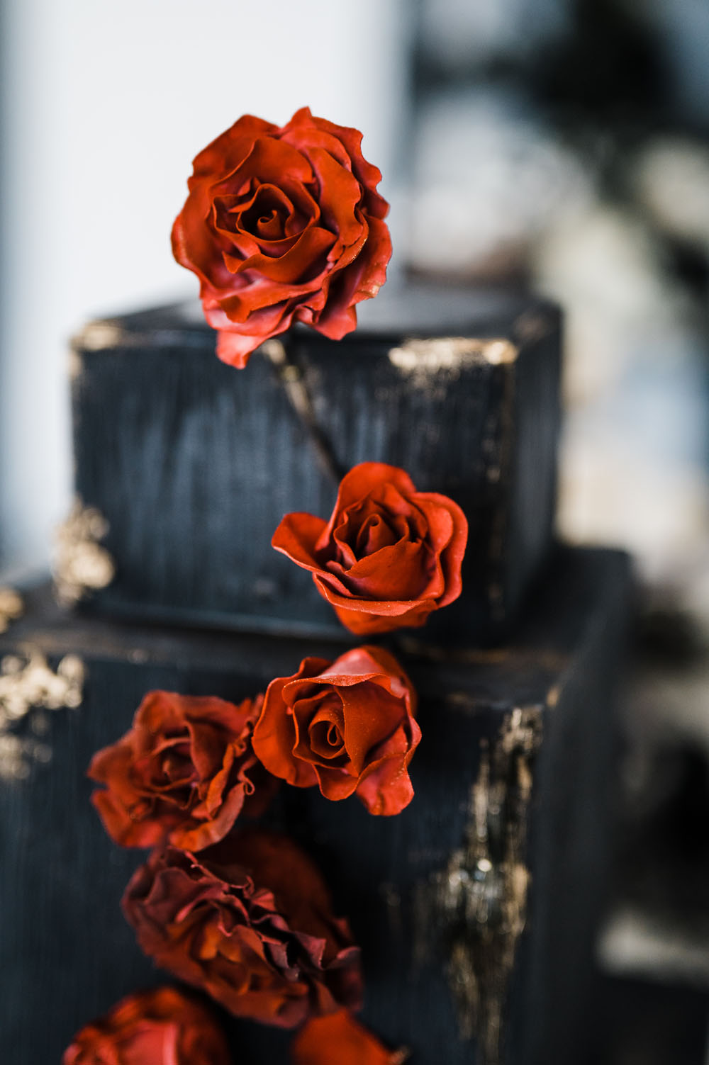 Idées effrayantes de fête d'Halloween et de mariage en noir et blanc