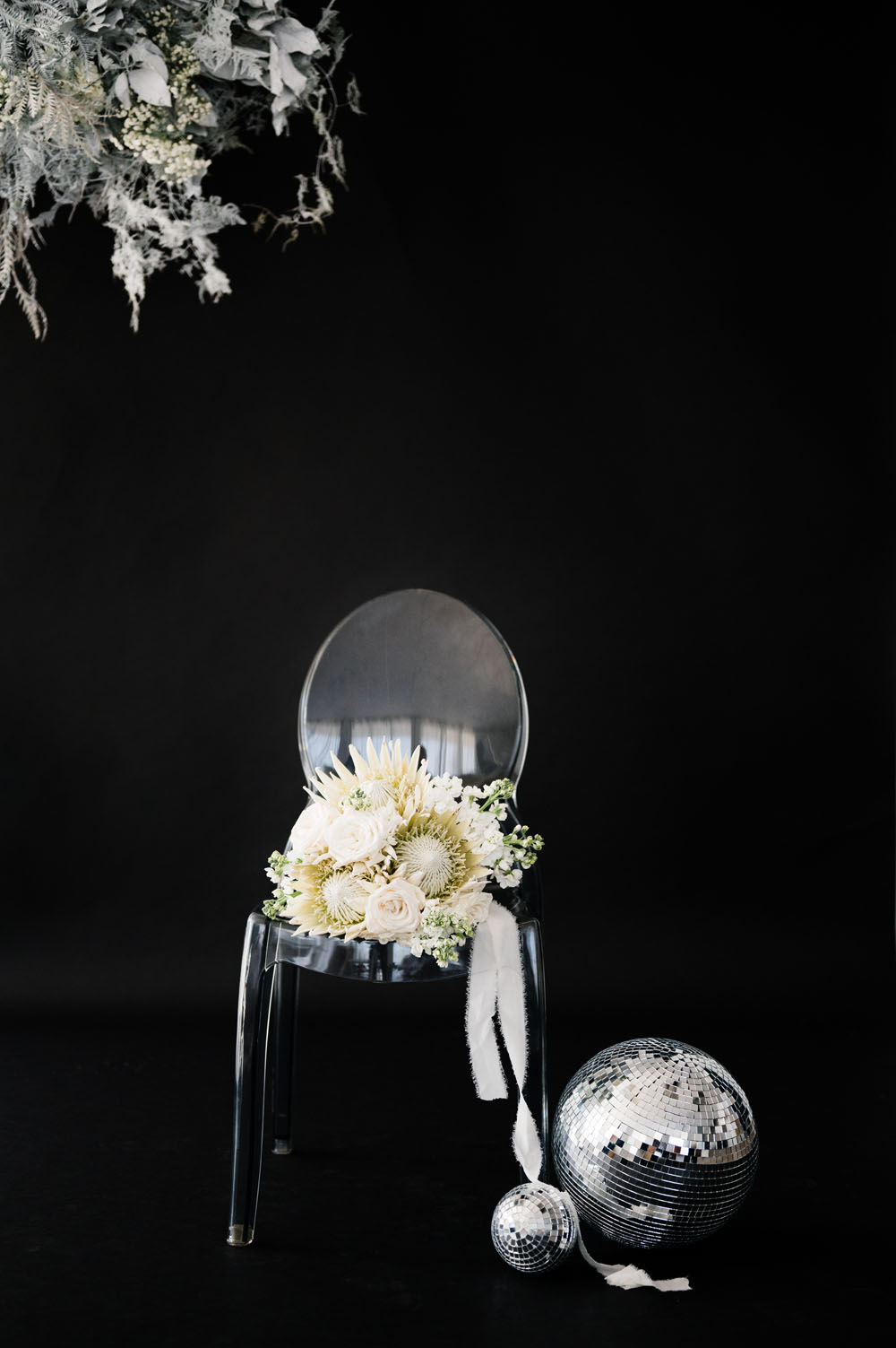 Idées effrayantes de fête d'Halloween et de mariage en noir et blanc