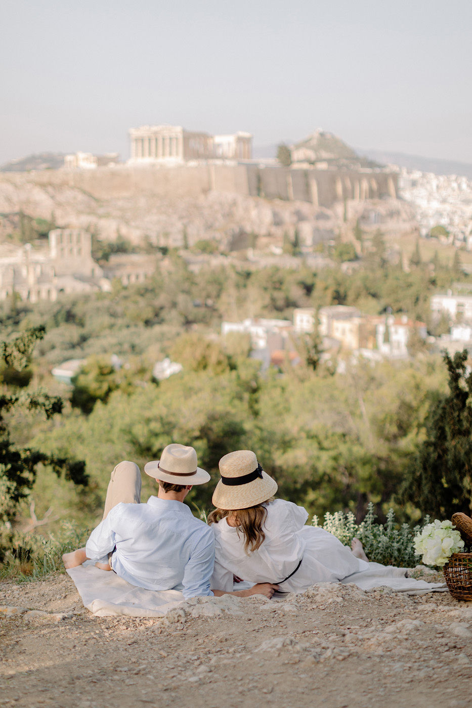 Une proposition stylée + une séance de fiançailles en Grèce