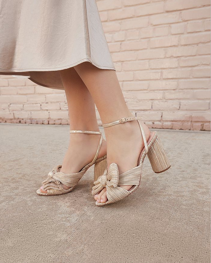 chaussures de mariage à nœud froncé