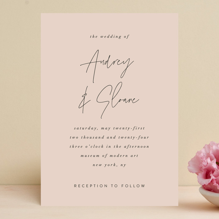 modern wedding invite