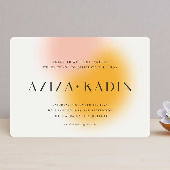 modern wedding invite