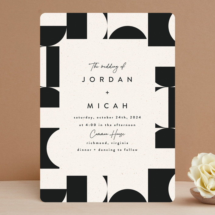 modern wedding invite