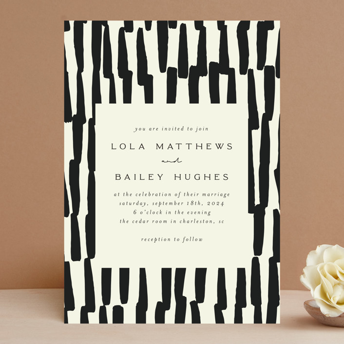 modern wedding invite