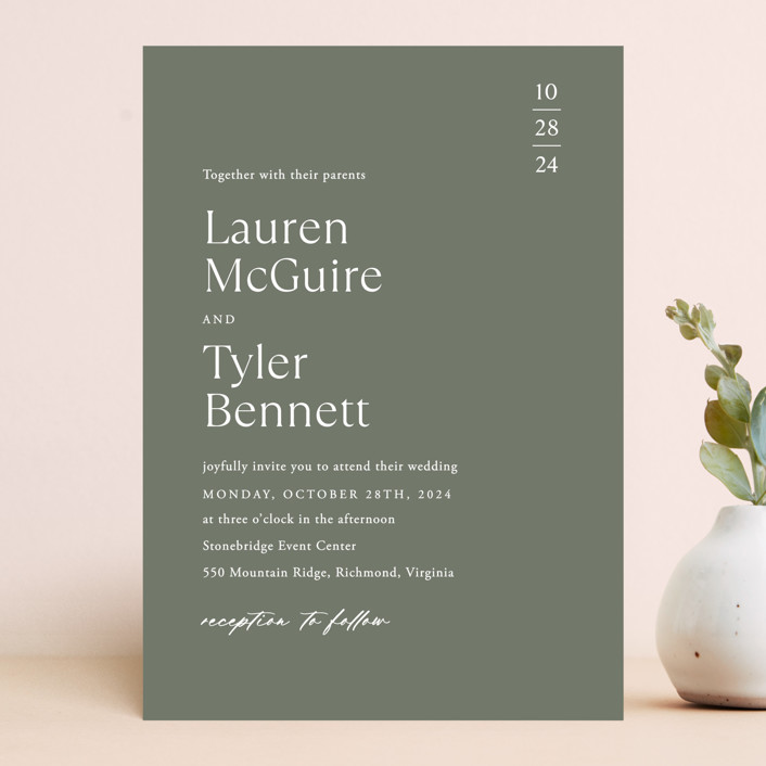 modern wedding invite