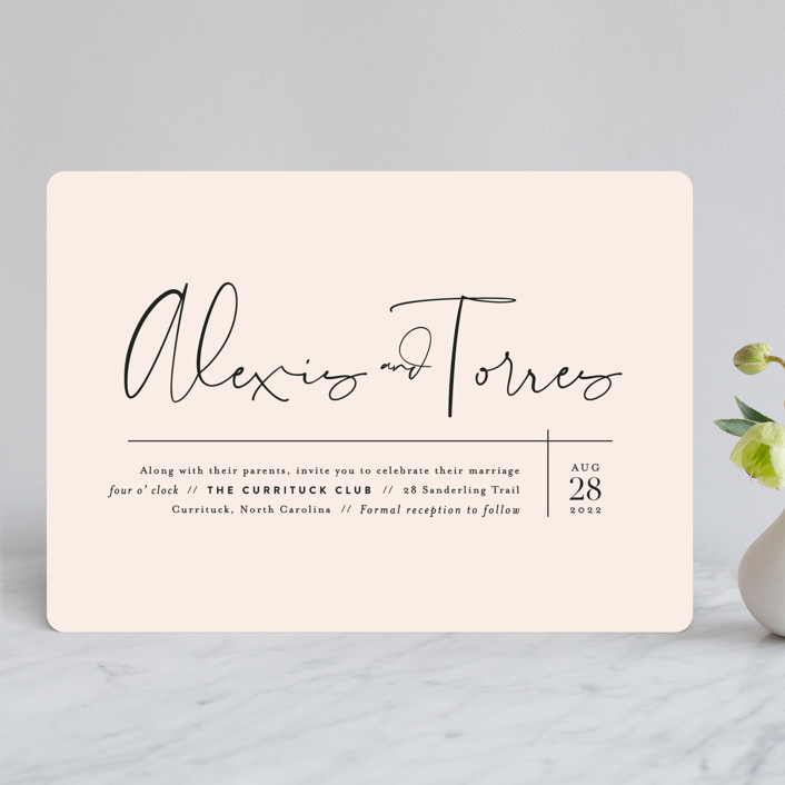 modern wedding invite