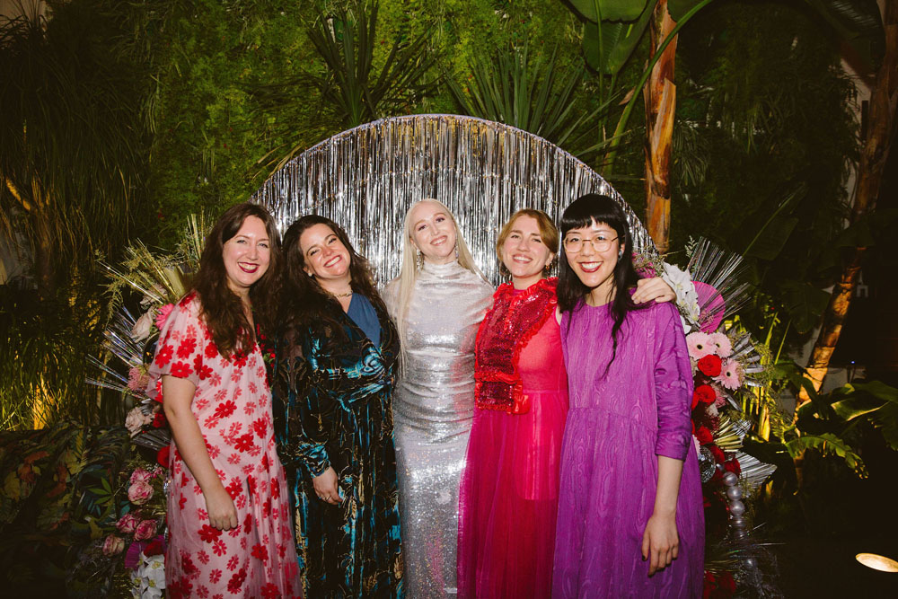 A tropical maximalist disco wedding in Los Angeles