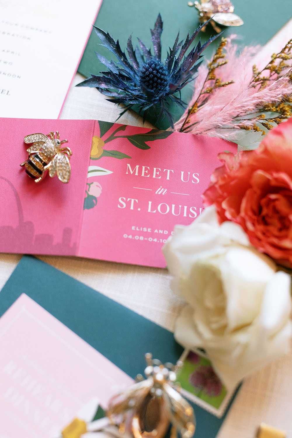 Colorful wedding invitations