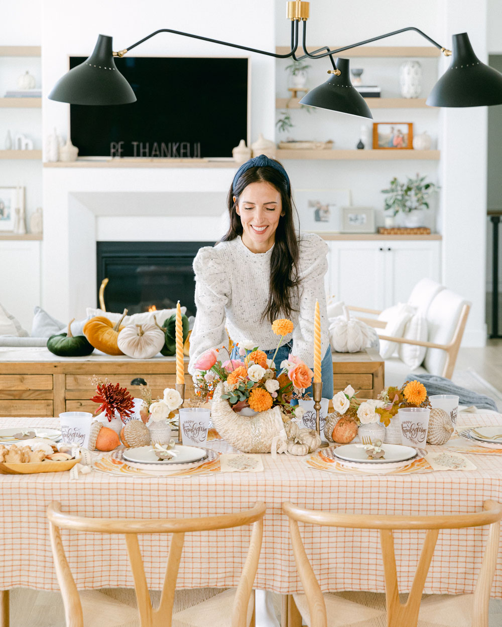 How to style a Thanksgiving Day dinner at home with Bonjour Fete