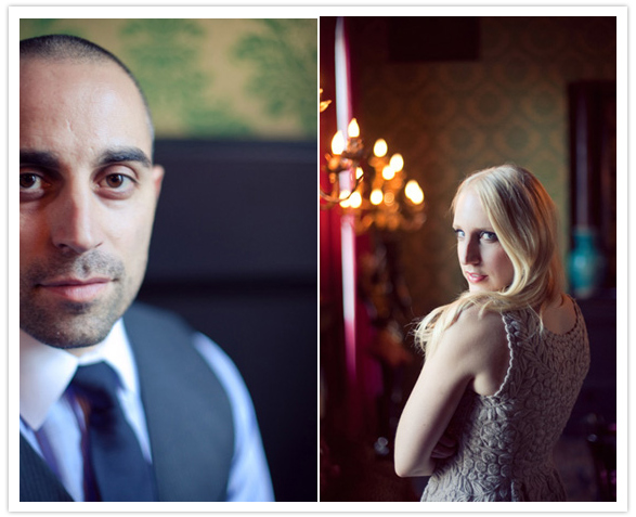 dramatic vintage engagement shoot