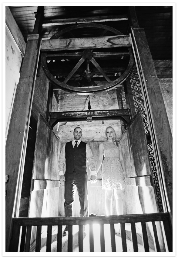 dramatic vintage engagement shoot