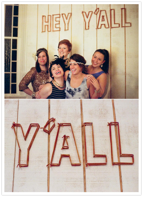 yarn photo booth wedding ideas