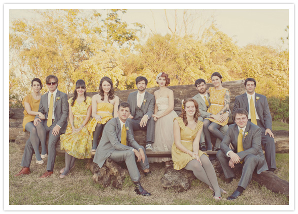 coordinating-mustard-yellow-wedding-party