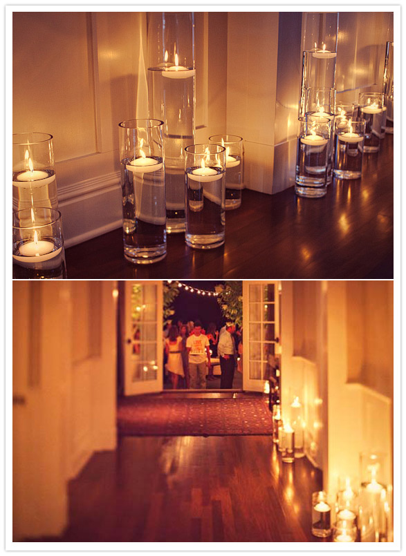 floating candles party decor
