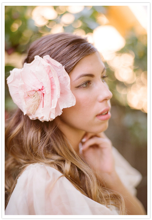 pink flower hair accessory 