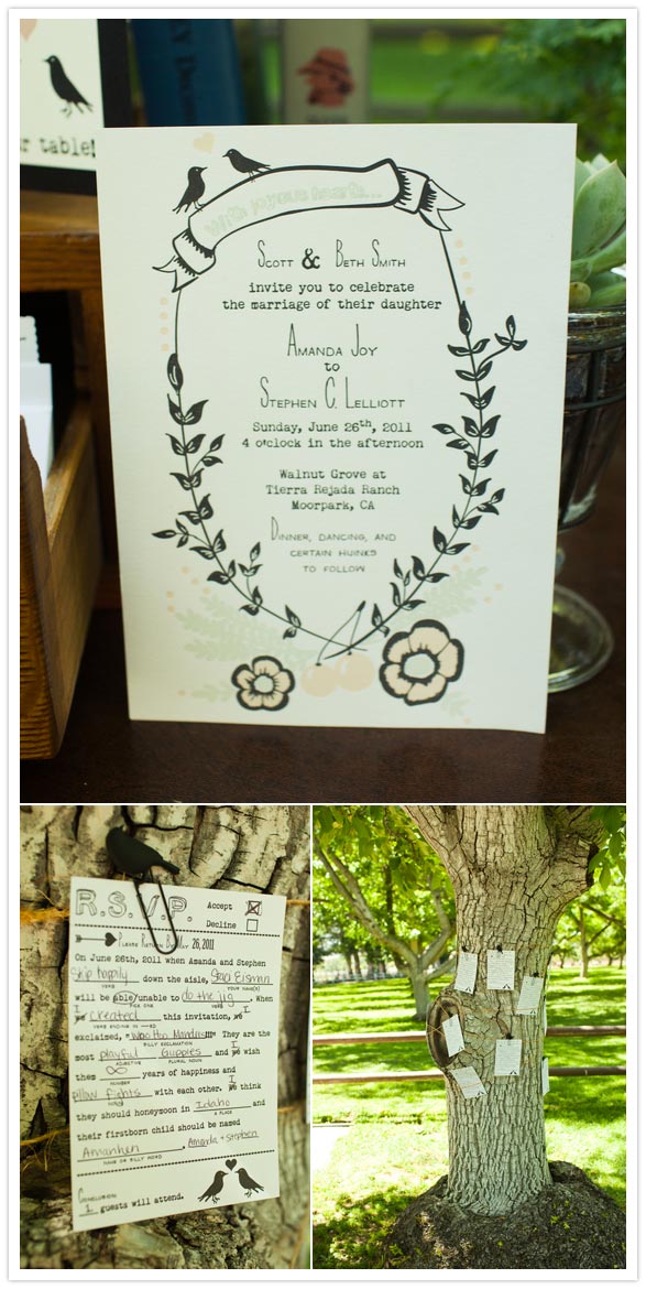 illustrated wedding invites