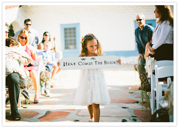 here comes the bride sign