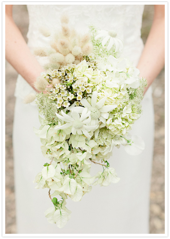 white floral wedding bouquet 