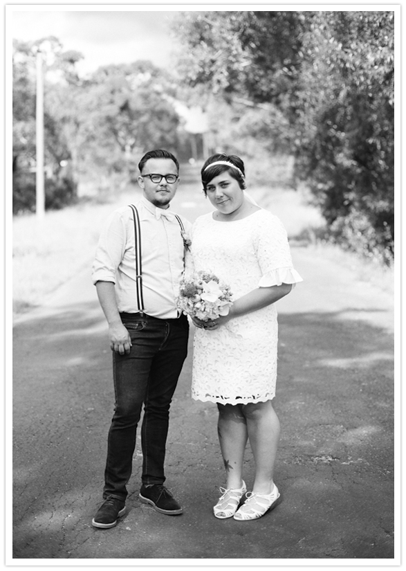 colorful australian wedding