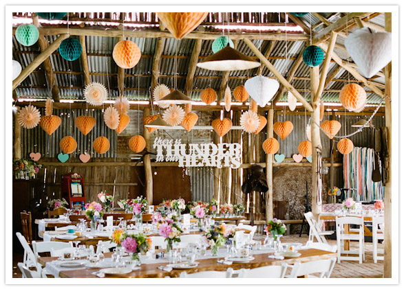 colorful australian wedding