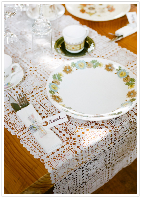 rustic vintage tablescape 
