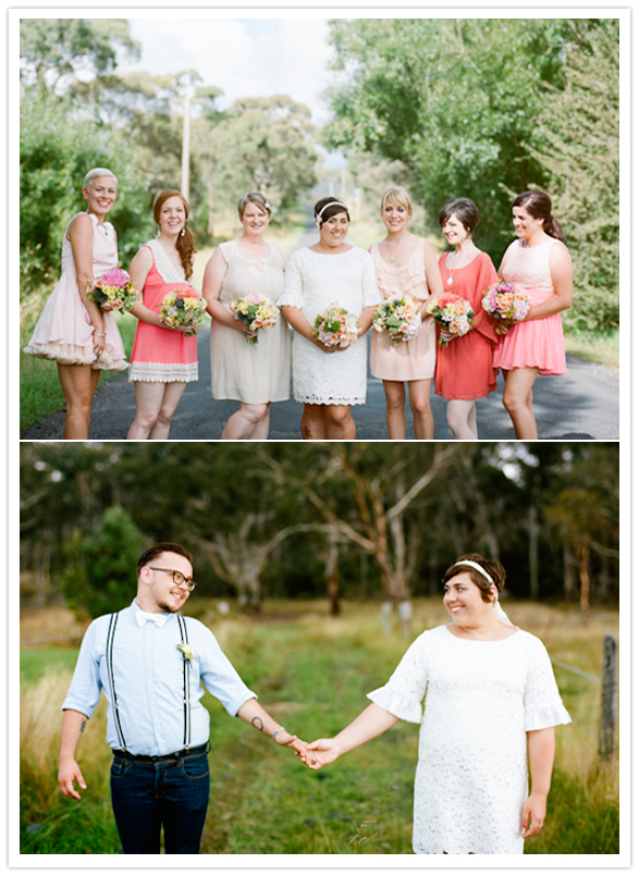 colorful australian wedding