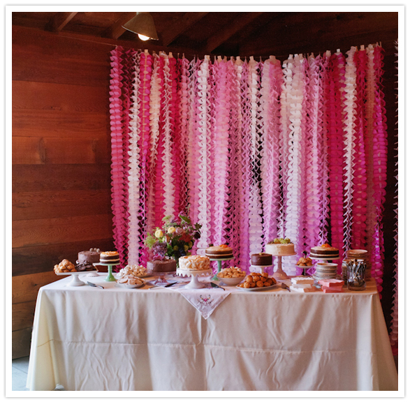 bright pink dessert table